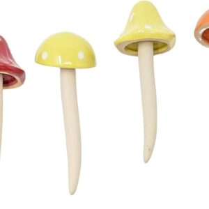 51MWOs3nbEL._AC_SL1500_ Six colorful porcelain mushroom stakes for fairy gardens and potted plants.