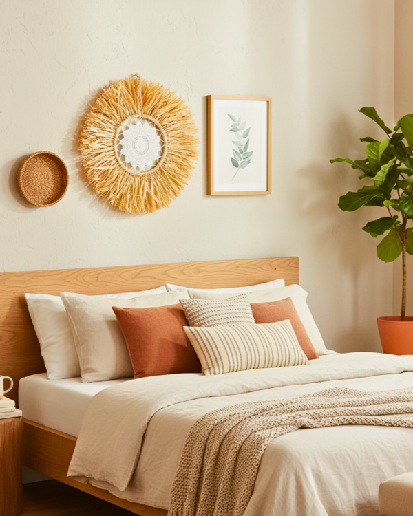 5f938935-9181-4b03-8a8d-1b96952a3544 18-Inch Handcrafted Boho Fringe Wall Decor with Intricate Lace Centerpiece