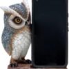 Whimsical Resin Owl Cell Phone Stand: Decorative Universal Desk Desktop Holder