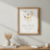 Rustic Botanical "Oh Give Thanks" Psalm 136:1 Framed Canvas Wall Art