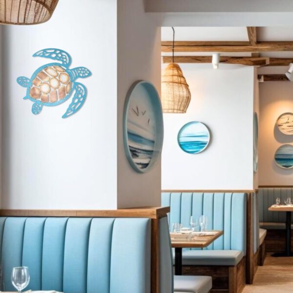 71S7W5d+9DL._AC_SL1500_ Coastal Decorative Sea Turtle Metal Wall Art for Home Decor.