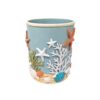 71qIs30sjWL._SL1500_ 3D resin ocean wastebasket with seashells and starfish beach decor.