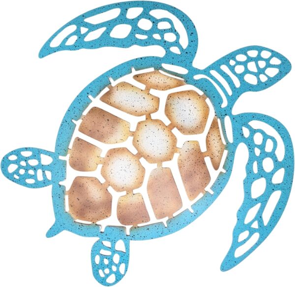 71xDxFtfjvL._AC_SL1500_ Coastal Decorative Sea Turtle Metal Wall Art for Home Decor.