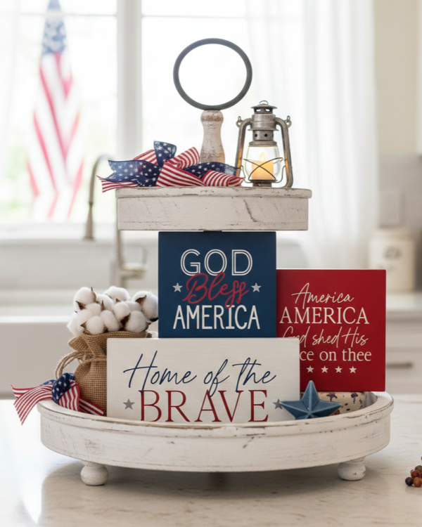 The Heritage Trio Set: A timeless collection honoring classic American values and traditional patriotic sentiments.