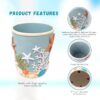 81GPWtXjEQL._SL1500_ 3D resin ocean wastebasket with seashells and starfish beach decor.