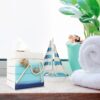 Ocean Inspired Handcrafted Wooden Tissue Box Cover with Coastal Design