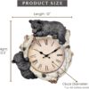 81NItQozmvL._AC_SL1500_ Rustic black bear cubs climbing a birch log wall clock.