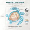81l2uDCtxmL._AC_SL1500_ Coastal Decorative Sea Turtle Metal Wall Art for Home Decor.