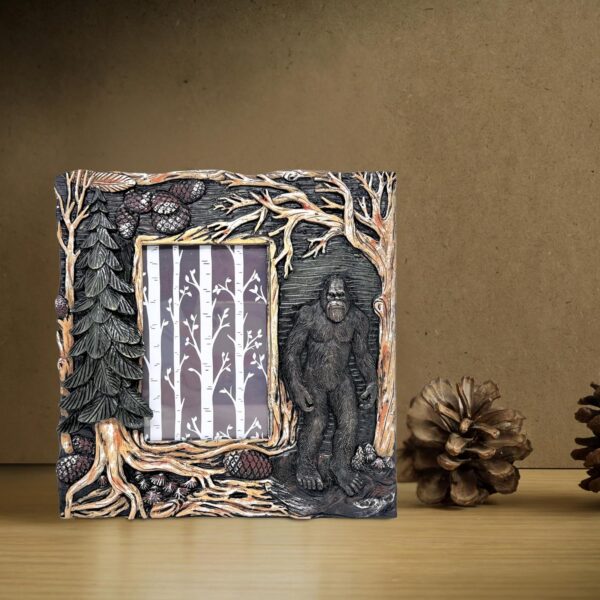 Unique Bigfoot 4x6 resin frame, perfect for mythology-loving nature enthusiasts.