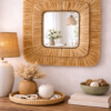 Large Handwoven Seagrass Wall Mirror