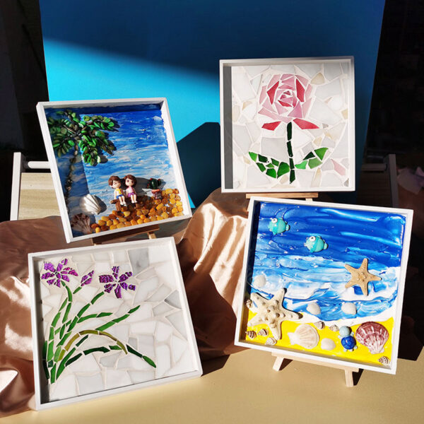 H0342070e2df84693a14af41102044fb4C Mosaic DIY Craft Kit – Arts & Crafts Decorative Frame Kit