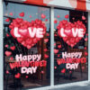 3D heart window decals create a romantic atmosphere for your festive glass displays.