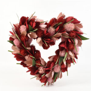 H24b0b34895ad42c0ab95d11e66ea0a392 Valentine’s Day Red Heart Flower Wreath Handmade Decor