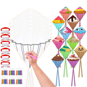 Handmade DIY Ice Cream Kite for Kids – Kindergarten Outdoor Toy