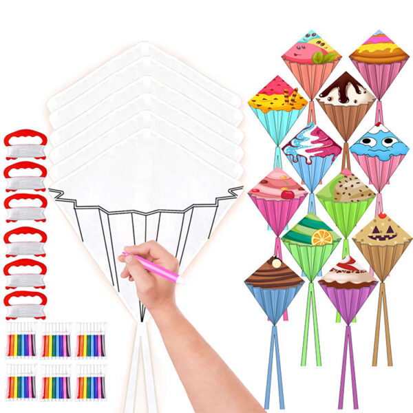 Handmade DIY Ice Cream Kite for Kids – Kindergarten Outdoor Toy