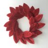 Handmade Red Velvet Poinsettia Wreath – Christmas Home Decor