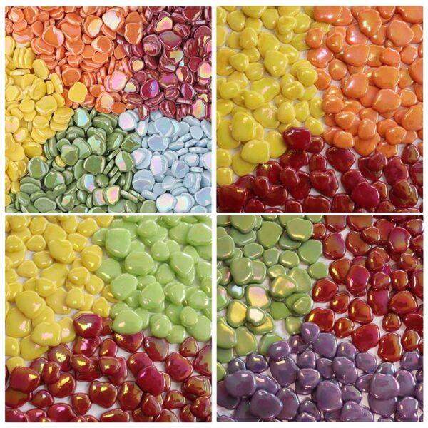 H399ba01c596e4d0a9acd68ed27a4bf08M DIY Iridescent Petal Glass Mosaic Tiles for Art & Hobby