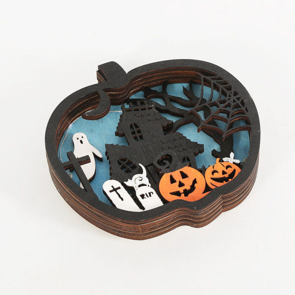 H6ac3e1cf78e7407588dc86e9c39426165 LED Wooden Pumpkin Halloween Decor – Festive Light Piece