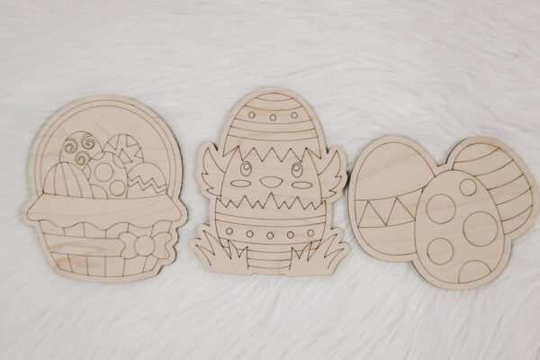 DIY Easter Wooden Bunny & Egg Paint Kit – Basket Stuffer Craft