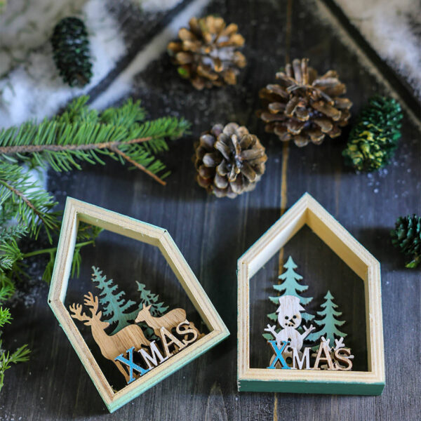 H782b9961cb754829adc40f71807f22cf0 Christmas Wooden Reindeer Ornament – Tabletop & Photography Props