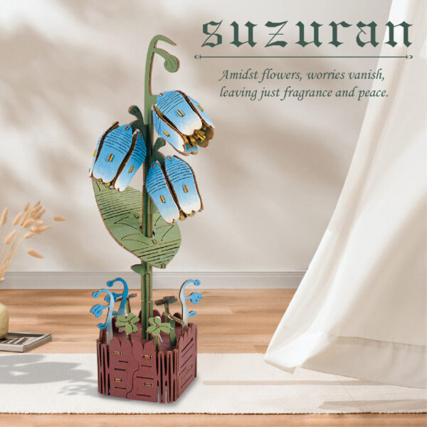 Wooden 3D Flower Puzzle Kit – Creative Toy & DIY Gift