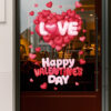 3D heart window decals create a romantic atmosphere for your festive glass displays.