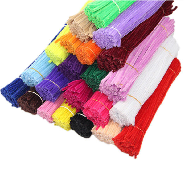 6mm Colorful Chenille Stems Pipe Cleaners 30cm DIY Craft Supplies for Kids