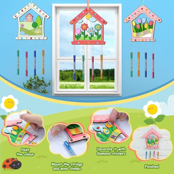 Kids Fairy DIY Wooden Craft Painting Kit – Handheld Mirror Art