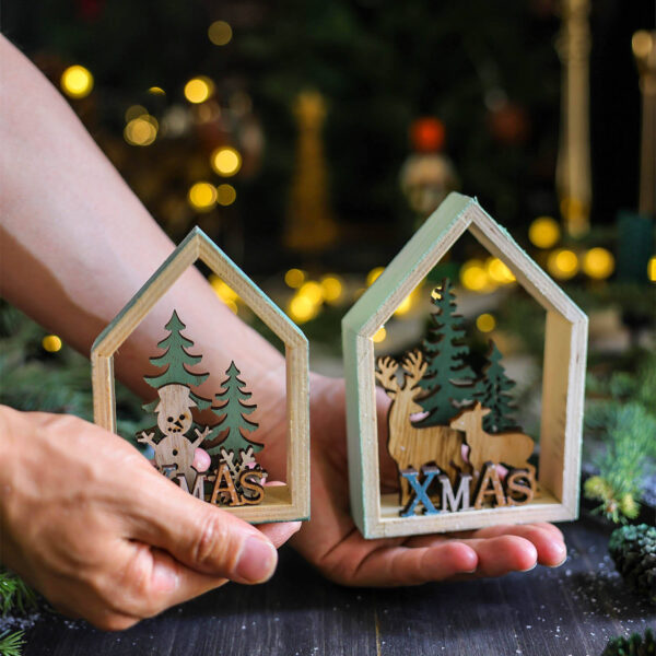 H98c8663746144f9abfa259f4ab2f574dL Christmas Wooden Reindeer Ornament – Tabletop & Photography Props