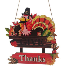 Thanksgiving Wooden Hanging Decoration – Premium Holiday Decor