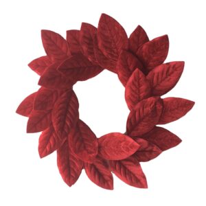Handmade Red Velvet Poinsettia Wreath – Christmas Home Decor