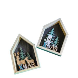 Christmas Wooden Reindeer Ornament – Tabletop & Photography Props