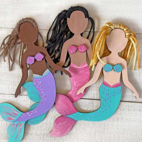 Heece86387fe34665be18038d6eb758270 Creative Mermaid DIY Wooden Craft Set – Educational Gift for Kids