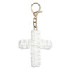 Woven Paracord Cross Keychains with "We Give" Verse Wooden Display