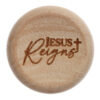 1.25-Inch Engraved Wooden Comfort Stones with Faith Messages and Display Tub