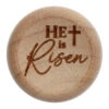 1.25-Inch Engraved Wooden Comfort Stones with Faith Messages and Display Tub