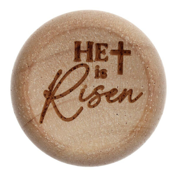 1.25-Inch Engraved Wooden Comfort Stones with Faith Messages and Display Tub