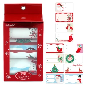 120-Count Traditional Christmas Icon Peel 'N Stick Gift Tags with Metallic Accents.