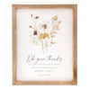 Rustic Botanical "Oh Give Thanks" Psalm 136:1 Framed Canvas Wall Art