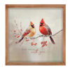 VFR2023__17133 "Love Begins With You" Framed Cardinal Couple Art with Wood Frame