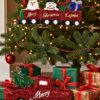 Set of Two Twenty-Five Inch Red Tinsel Christmas Truck and Train Decorations