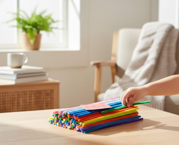 6mm Colorful Chenille Stems Pipe Cleaners 30cm DIY Craft Supplies for Kids