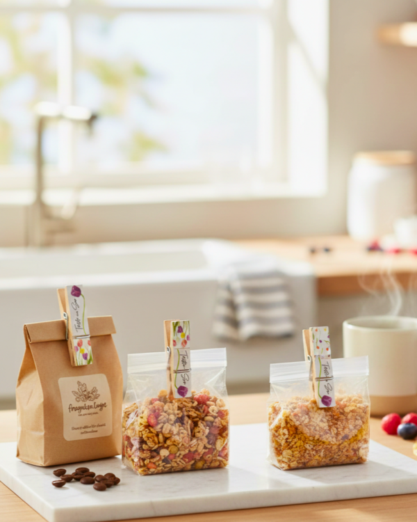 eeab7bba-ec57-4f21-8e9a-7e2d911e8126 Taste & See Floral Wooden Bag Clips, Set of 4 Inspirational Sealers