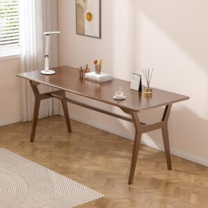 1 Solid Wood Computer Desk Double Workstation Long Table Home Office