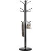 Metal Coat Rack Stand with Marble Base Twelve Hook Organizer