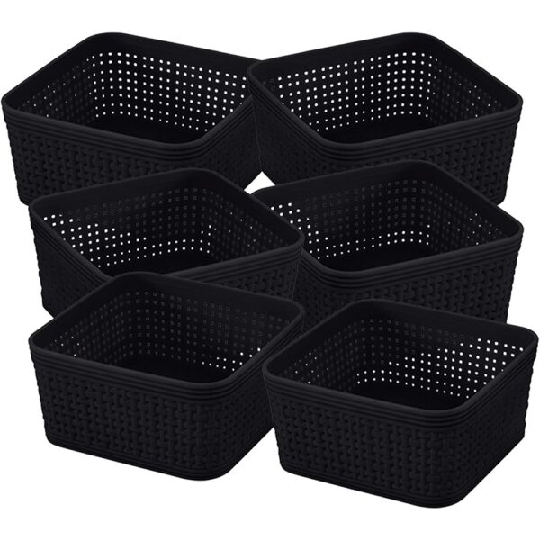 1 Square Storage Bins Set Multipurpose Organizer Baskets for Small Items