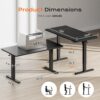 2 Electric Standing Desk Adjustable Height Computer Table with Presets Hooks