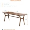 2 Solid Wood Computer Desk Double Workstation Long Table Home Office