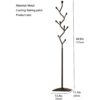 Tree Shaped Metal Coat Rack Stand with Hooks Freestanding Organizer