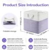 Fabric Storage Cube Bins Foldable Organizer with Handles Set